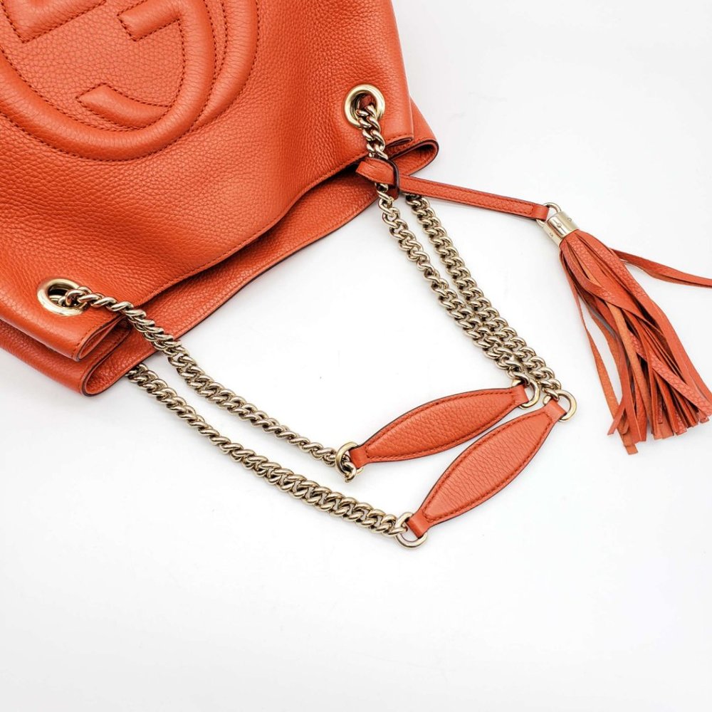 Authentic Gucci Soho on Chain Leather Shoulder Bag - Picture 6 of 15